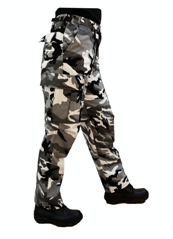 PANTALON COMANDO GABARDINA CAMUFLAJE NIEVE